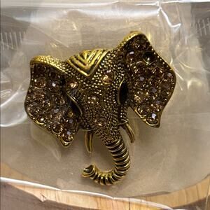 Gold Elephant Decorative Pin